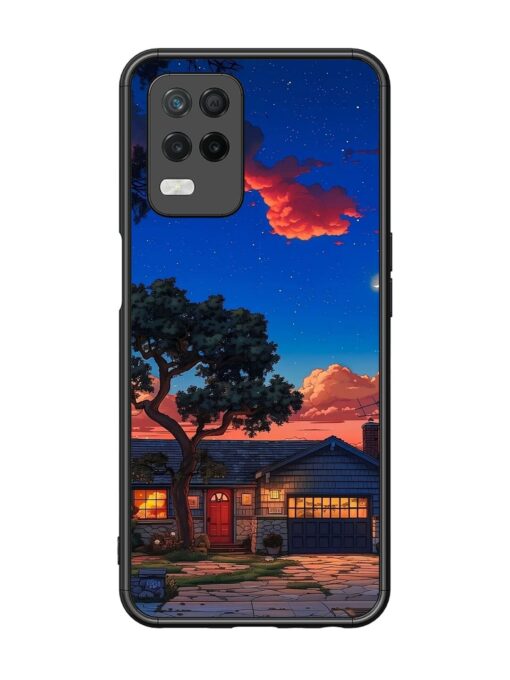 Serene Suburban Twilight Glossy Metal Phone Cover for Realme 8 (5G)