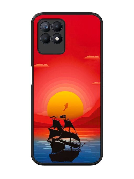 Sunset Sail Glossy Metal Phone Cover for Realme 8I Zapvi