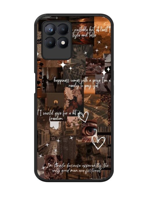 Melancholy Aesthetic Glossy Metal Phone Cover for Realme 8I Zapvi