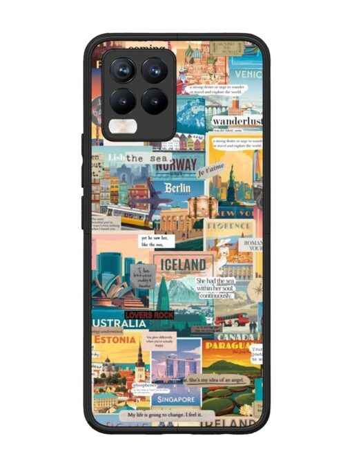 Travel Inspiration Collage Glossy Metal Phone Cover for Realme 8 Pro