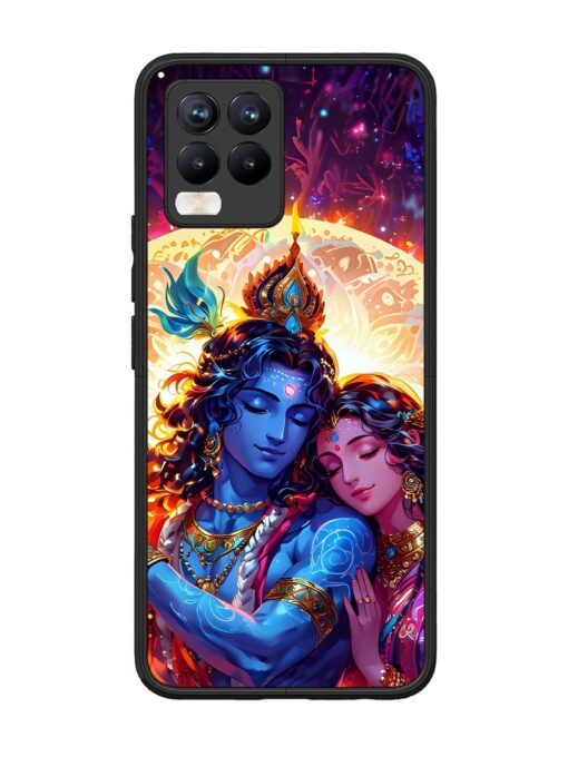 Radha Krishna Art Glossy Metal Phone Cover for Realme 8 Pro