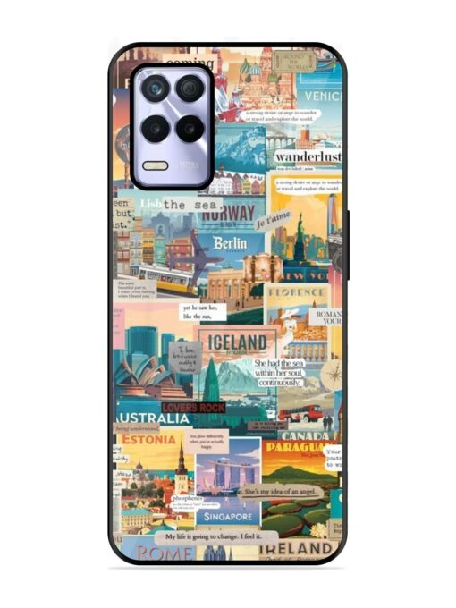 Travel Inspiration Collage Glossy Metal Phone Cover for Realme 8S (5G)