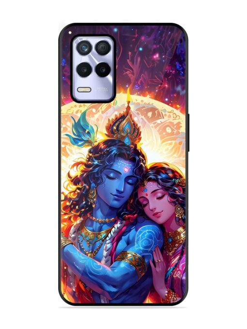 Radha Krishna Art Glossy Metal Phone Cover for Realme 8S (5G) Zapvi