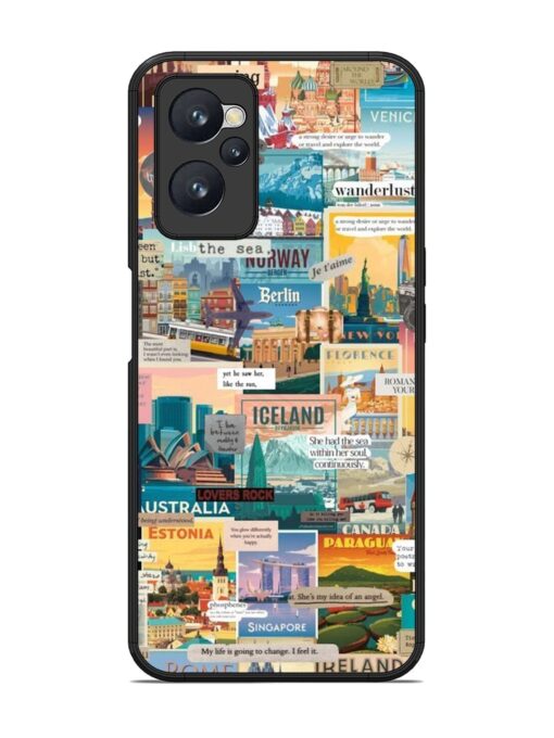 Travel Inspiration Collage Glossy Metal Phone Cover for Realme 9I (4G) Zapvi