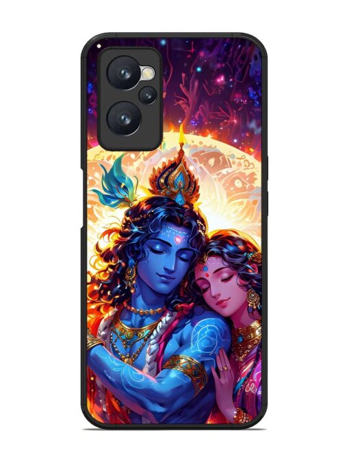 Radha Krishna Art Glossy Metal Phone Cover for Realme 9I (4G)