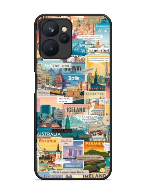 Travel Inspiration Collage Glossy Metal Phone Cover for Realme 9I (5G)