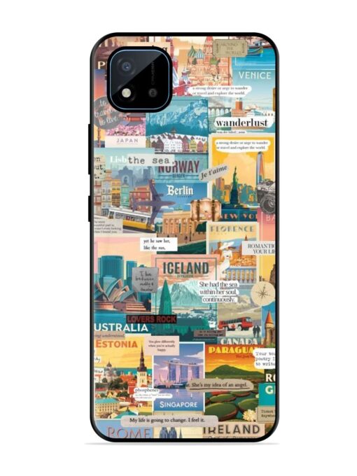 Travel Inspiration Collage Glossy Metal Phone Cover for Realme C11 (2021)