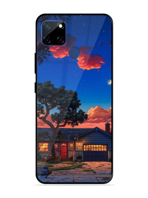 Serene Suburban Twilight Glossy Metal Phone Cover for Realme C12 Zapvi