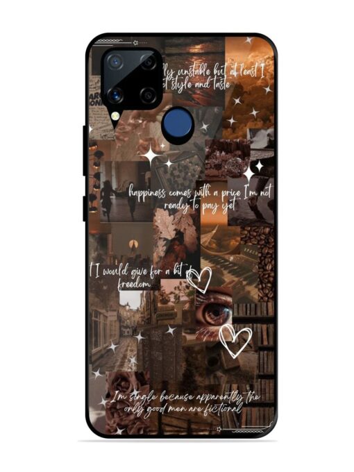 Melancholy Aesthetic Glossy Metal Phone Cover for Realme C15 Zapvi