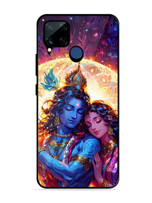 Radha Krishna Art Glossy Metal Phone Cover for Realme C15 Zapvi