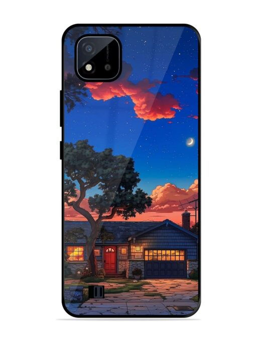 Serene Suburban Twilight Glossy Metal Phone Cover for Realme C20 Zapvi