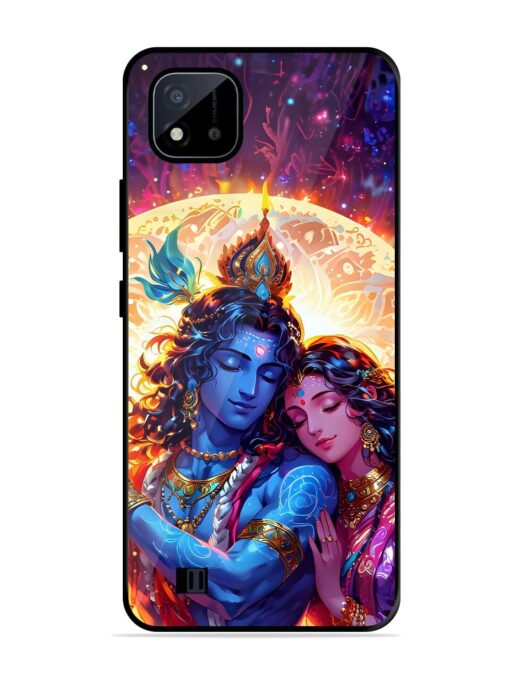 Radha Krishna Art Glossy Metal Phone Cover for Realme C20