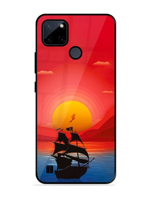 Sunset Sail Glossy Metal Phone Cover for Realme C21Y Zapvi