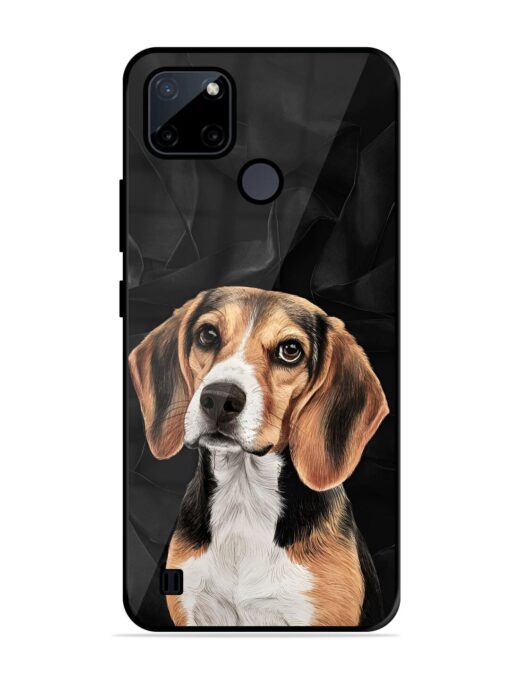 Beagle Portrait Glossy Metal Phone Cover for Realme C21Y