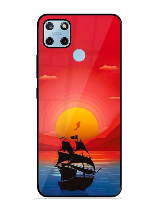 Sunset Sail Glossy Metal Phone Cover for Realme C25Y Zapvi