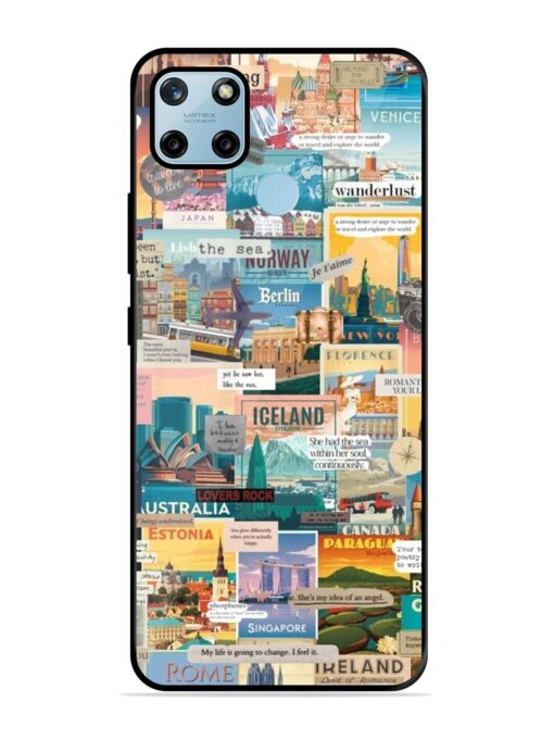 Travel Inspiration Collage Glossy Metal Phone Cover for Realme C25Y Zapvi