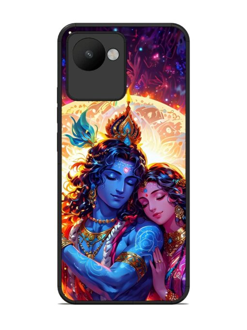 Radha Krishna Art Glossy Metal Phone Cover for Realme C30