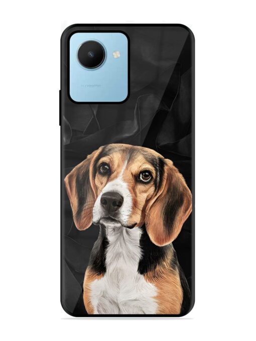 Beagle Portrait Glossy Metal Phone Cover for Realme C30S