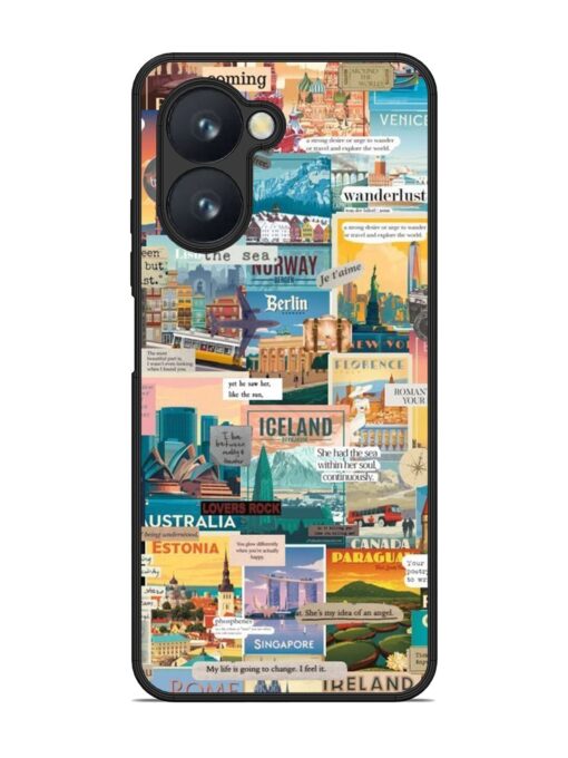 Travel Inspiration Collage Glossy Metal Phone Cover for Realme C33 Zapvi