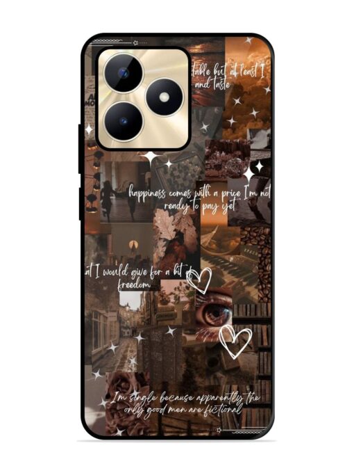 Melancholy Aesthetic Glossy Metal Phone Cover for Realme C51