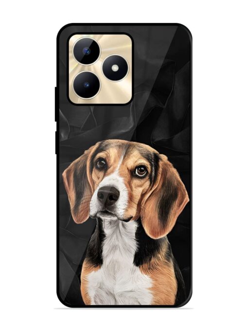 Beagle Portrait Glossy Metal Phone Cover for Realme C53 Zapvi