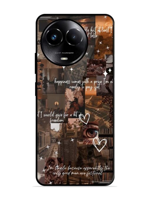 Melancholy Aesthetic Glossy Metal Phone Cover for Realme C67 (5G)