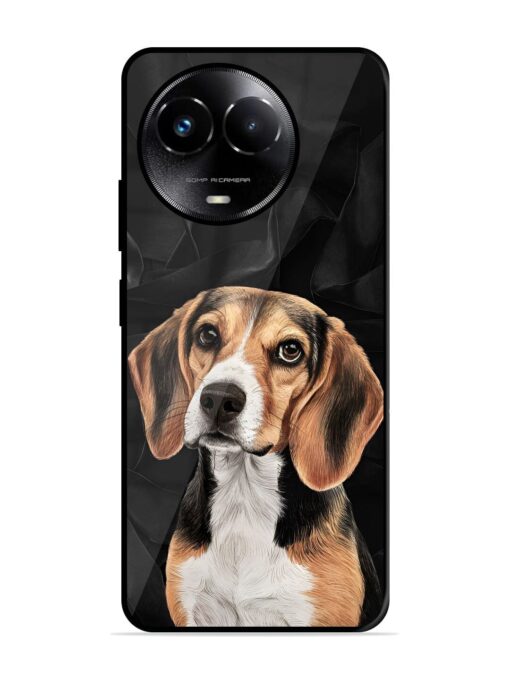 Beagle Portrait Glossy Metal Phone Cover for Realme C67 (5G)