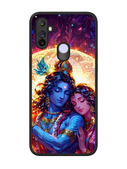 Radha Krishna Art Glossy Metal Phone Cover for Realme Narzo 10A