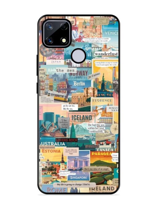 Travel Inspiration Collage Glossy Metal Phone Cover for Realme Narzo 20