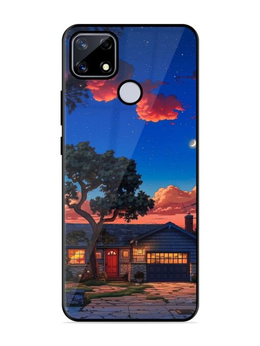 Serene Suburban Twilight Glossy Metal Phone Cover for Realme Narzo 20