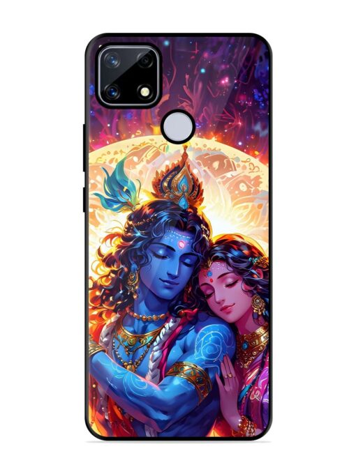 Radha Krishna Art Glossy Metal Phone Cover for Realme Narzo 20