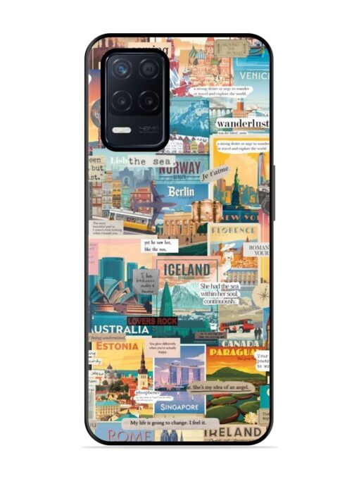 Travel Inspiration Collage Glossy Metal Phone Cover for Realme Narzo 30 (5G) Zapvi