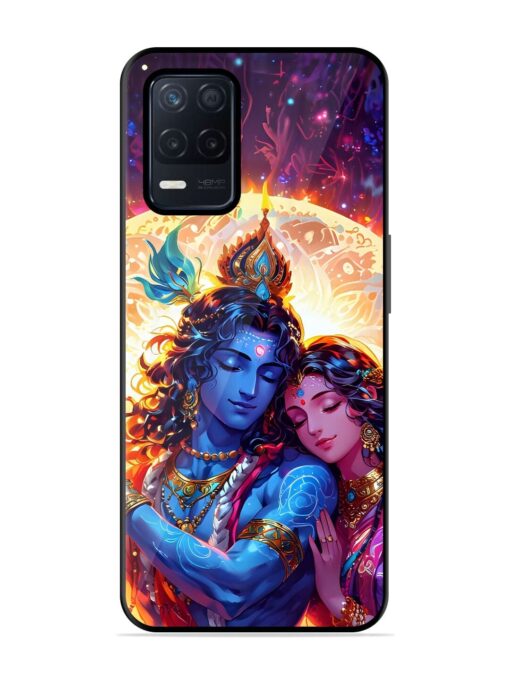 Radha Krishna Art Glossy Metal Phone Cover for Realme Narzo 30 (5G) Zapvi