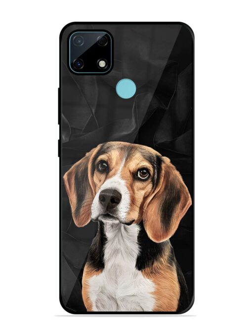 Beagle Portrait Glossy Metal Phone Cover for Realme Narzo 30A