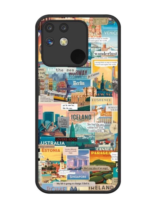 Travel Inspiration Collage Glossy Metal Phone Cover for Realme Narzo 50 (5G) Zapvi