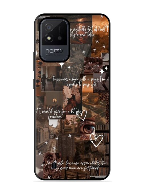 Melancholy Aesthetic Glossy Metal Phone Cover for Realme Narzo 50I