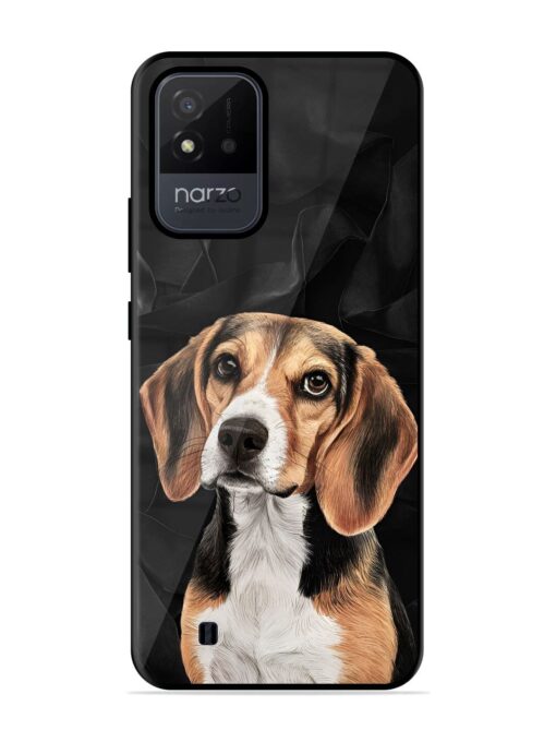 Beagle Portrait Glossy Metal Phone Cover for Realme Narzo 50I Zapvi