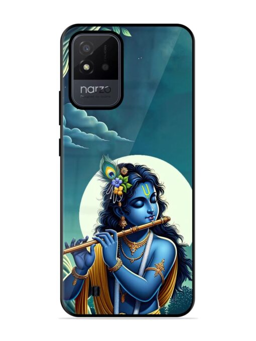 Krishna's Divine Flute Glossy Metal Phone Cover for Realme Narzo 50I Zapvi