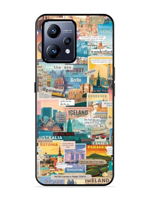 Travel Inspiration Collage Glossy Metal Phone Cover for Realme Narzo 50 Pro Zapvi