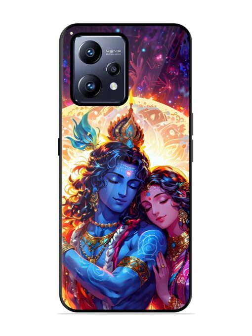 Radha Krishna Art Glossy Metal Phone Cover for Realme Narzo 50 Pro Zapvi