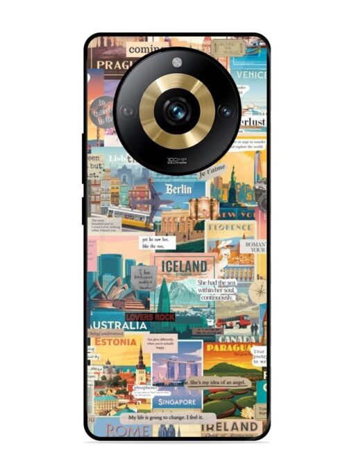 Travel Inspiration Collage Glossy Metal Phone Cover for Realme Narzo 60 Pro (5G)