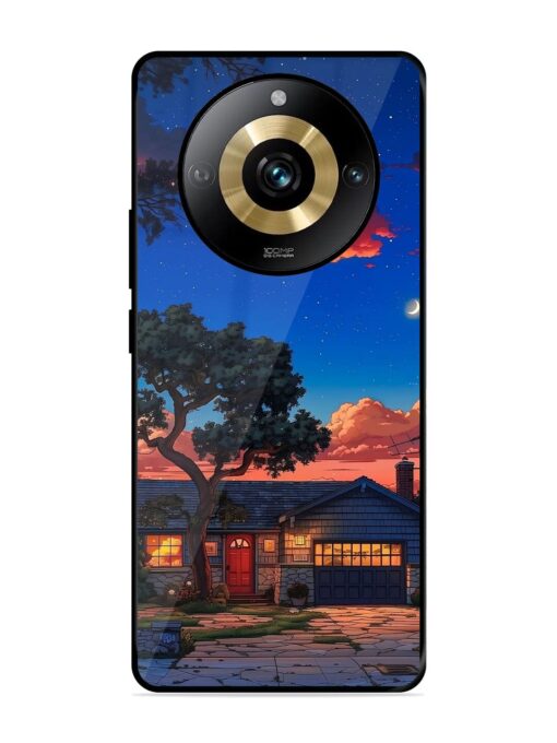 Serene Suburban Twilight Glossy Metal Phone Cover for Realme Narzo 60 Pro (5G)