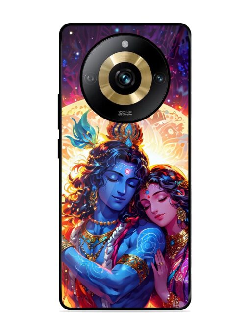 Radha Krishna Art Glossy Metal Phone Cover for Realme Narzo 60 Pro (5G)