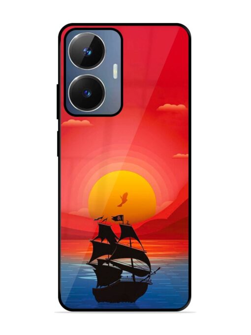 Sunset Sail Glossy Metal Phone Cover for Realme Narzo N55 Zapvi