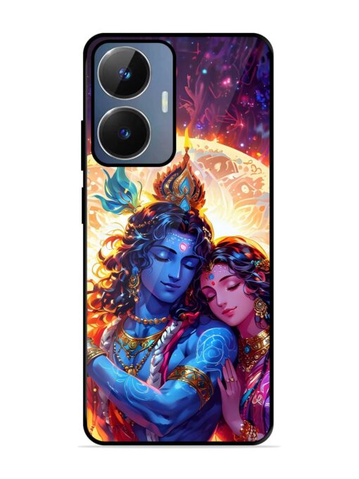 Radha Krishna Art Glossy Metal Phone Cover for Realme Narzo N55 Zapvi