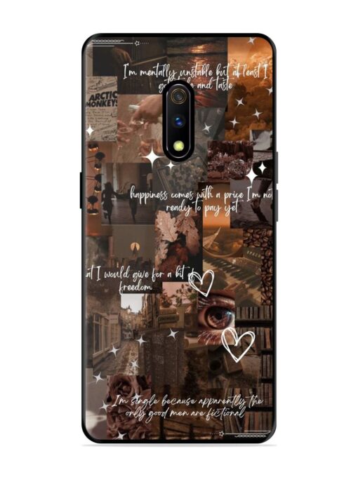 Melancholy Aesthetic Glossy Metal Phone Cover for Realme X Zapvi