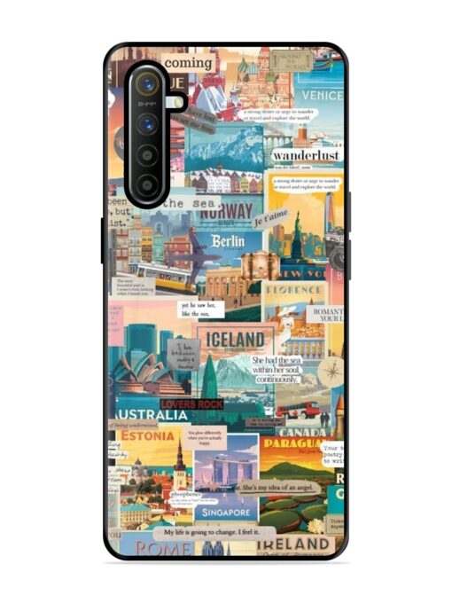 Travel Inspiration Collage Glossy Metal Phone Cover for Realme X2