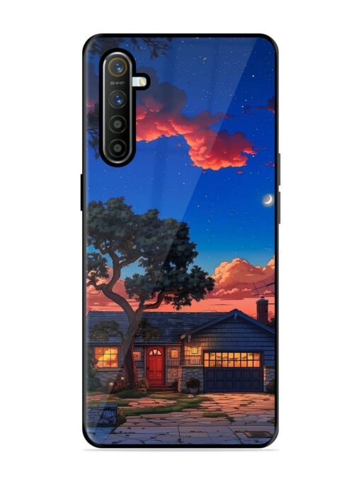 Serene Suburban Twilight Glossy Metal Phone Cover for Realme X2