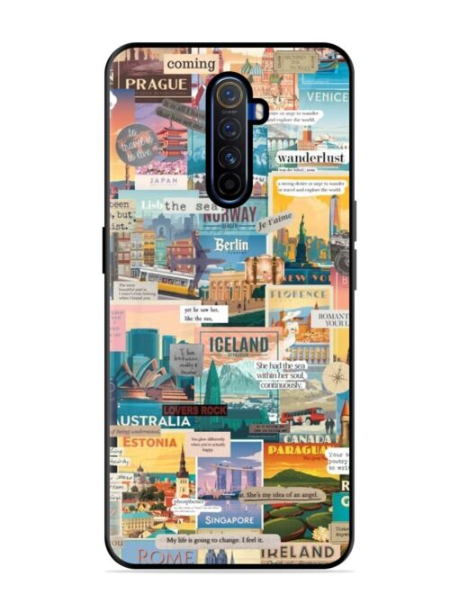 Travel Inspiration Collage Glossy Metal Phone Cover for Realme X2 Pro Zapvi