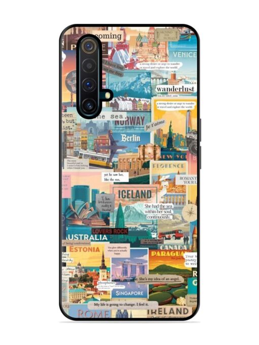 Travel Inspiration Collage Glossy Metal Phone Cover for Realme X3 Zapvi